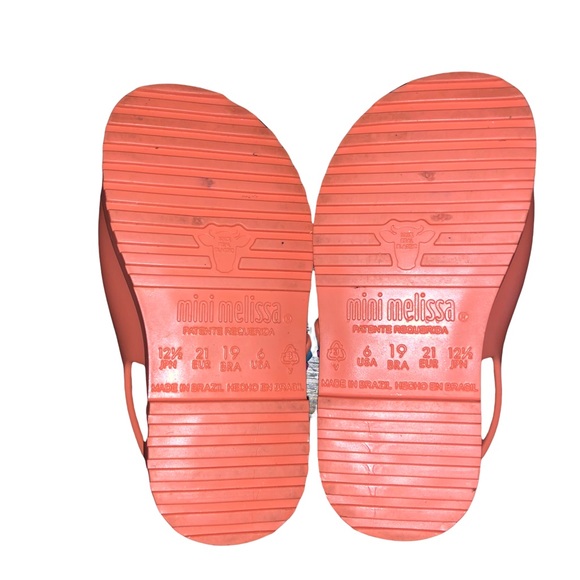 Mini Melissa Mia Fabula Butterfly and Caterpillar Coral Sandals - Picture 8 of 13